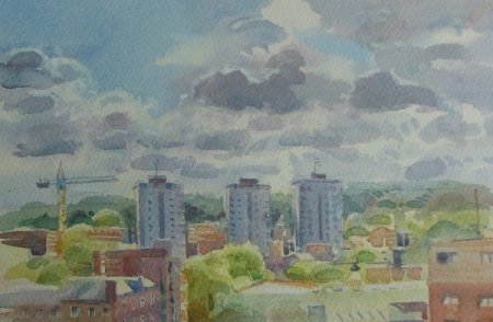 Picture of the Week: <p>As seen from my studio, the Lansdowne flats at the bottom of Cemetery Road.</p>