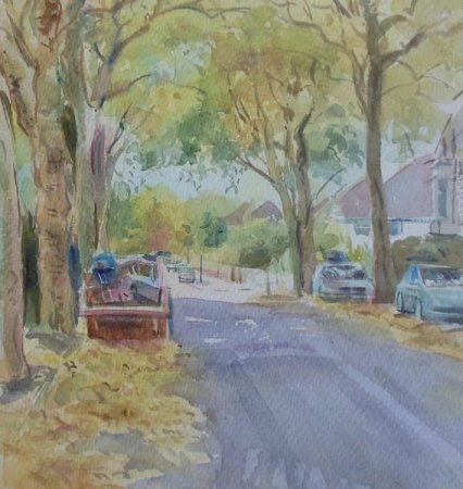 Picture of the Week: <p>The plain trees seem to disgorge a larger amount of leaves onto the pavement and road, creating a yellow carpet to wade through. Reminds me of my childhood when kicking leaves was a sport.</p>