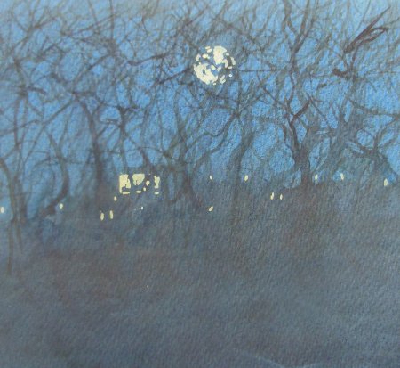 Picture of the Week: <p>Last weeks full moon was first seen through some trees by Chesterfield Road, another month hs gone by and the days are getting longer</p>